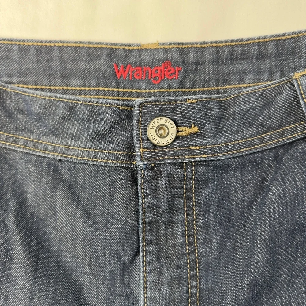 Wrangler Shorts Women's 18 M Dark Blue Denim Long Knee‎ Length Summer Vacation